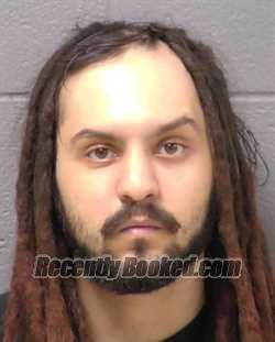 Mugshot of Alex J Montgomery booked in Will County, Illinois on August 29, 2026