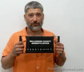 Mugshot of EDWARD ERNEST SERNA booked in Williamson County, Illinois on March 26, 2026