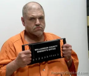 Mugshot of TRENT M BLUE booked in Williamson County, Illinois on March 25, 2026