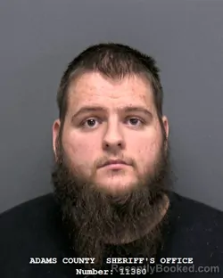 Mugshot of CODY SLONE JACOBS booked in Adams County, Indiana on April 28, 2026