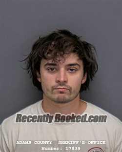 Booking photo from Adams County, Indiana