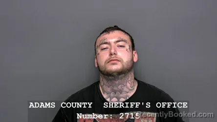 Mugshot of Ethan Nathaniel Beery booked in Adams County, Indiana on August 21, 2026