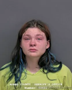 Mugshot of HANNAH ELYSE GERBER booked in Adams County, Indiana on April 20, 2026