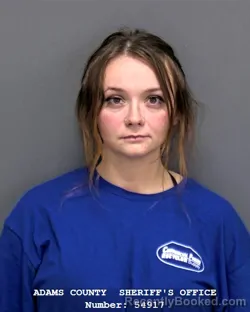 Mugshot of ALEXIS NICOLE MANERS booked in Adams County, Indiana on June 22, 2026