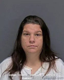 Mugshot of Ashley Renee Sharpe booked in Adams County, Indiana on September 30, 2026