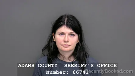 Mugshot of Mercedes Elisabeth Robles booked in Adams County, Indiana on September 8, 2026