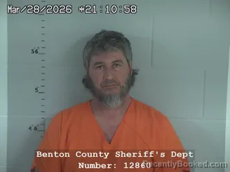 Mugshot of Mark Blanding booked in Benton County, Indiana on March 28, 2026