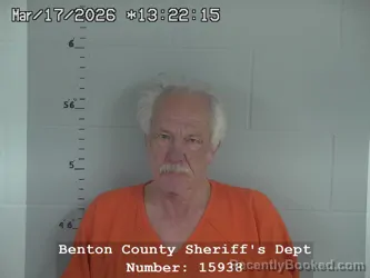 Mugshot of James F Besse booked in Benton County, Indiana on March 17, 2026