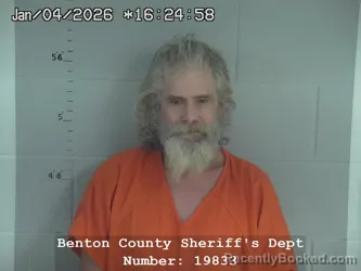 Booking photo from Benton County, Indiana