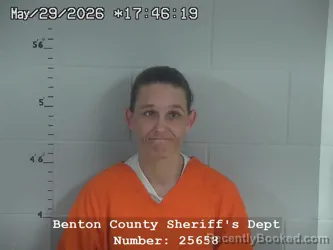 Mugshot of Tarah Maye Rowe booked in Benton County, Indiana on May 29, 2026