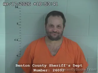 Mugshot of Ronald Scott Northup booked in Benton County, Indiana on April 17, 2026