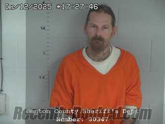 Booking photo from Benton County, Indiana