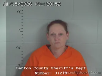 Mugshot of Jessica Ann Jean booked in Benton County, Indiana on July 15, 2026