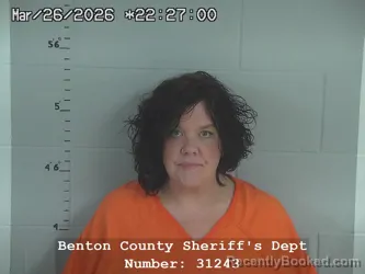 Mugshot of Kristy Dawn Halter booked in Benton County, Indiana on March 26, 2026