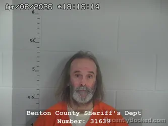 Mugshot of Joseph Williams booked in Benton County, Indiana on April 8, 2026