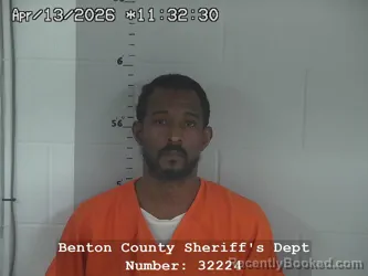 Mugshot of Anthony Marcel Haynes booked in Benton County, Indiana on April 13, 2026