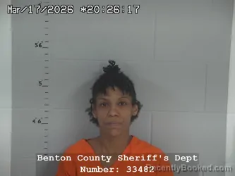 Mugshot of Siobhan P Hackett booked in Benton County, Indiana on March 17, 2026