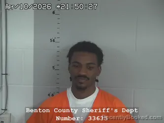 Mugshot of Kamarion Levell Durant booked in Benton County, Indiana on April 10, 2026