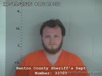 Mugshot of Dallas Michael Thomas booked in Benton County, Indiana on April 19, 2026