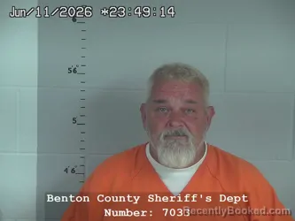 Mugshot of Rick E Suter booked in Benton County, Indiana on June 11, 2026