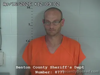 Mugshot of Curtis Dean Butler booked in Benton County, Indiana on April 16, 2026