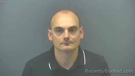 Mugshot of Christopher Harlamert booked in Blackford County, Indiana on August 13, 2026