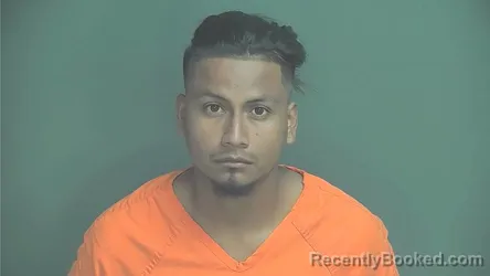 Mugshot of Kevin J Zacapa Vasquez booked in Boone County, Indiana on August 24, 2026