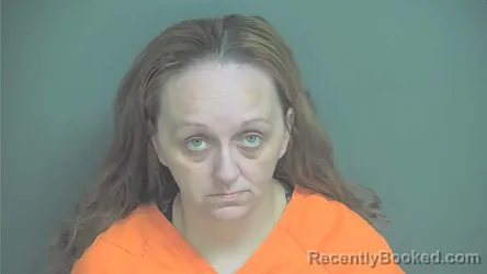 Mugshot of Angela Kay Burruss booked in Boone County, Indiana on August 28, 2026