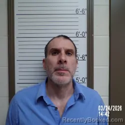 Mugshot of Joshua A Holsinger booked in Brown County, Indiana on March 24, 2026