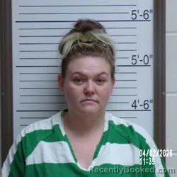 Mugshot of Payton Maria Maggard booked in Brown County, Indiana on April 2, 2026