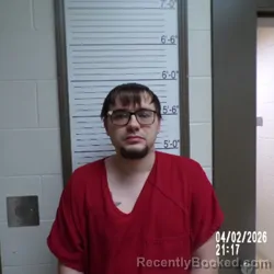 Mugshot of Brandon Michael Weddle booked in Brown County, Indiana on April 2, 2026