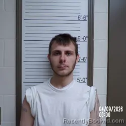 Mugshot of Clinton Cole Johnson booked in Brown County, Indiana on April 9, 2026