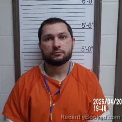 Mugshot of Aaron Dale Gorham booked in Brown County, Indiana on April 20, 2026