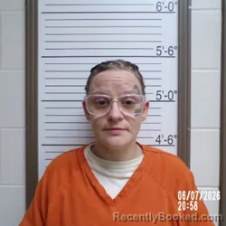 Mugshot of Courtney Dawn Raquel Taylor booked in Brown County, Indiana on June 7, 2026