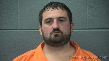 Mugshot of Nicholas Stephen Rivers booked in Cass County, Indiana on August 29, 2026