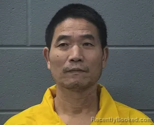 Mugshot of Lu Xiaofeng booked in Cass County, Indiana on October 14, 2026