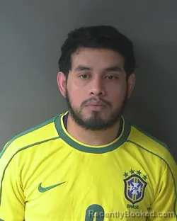 Mugshot of Oscar Rocha-alfaro booked in Clinton County, Indiana on March 17, 2026