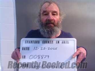 Booking photo from Crawford County, Indiana