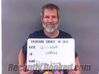 Booking photo from Crawford County, Indiana