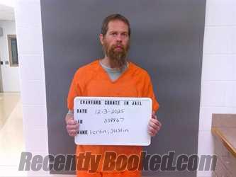 Booking photo from Crawford County, Indiana