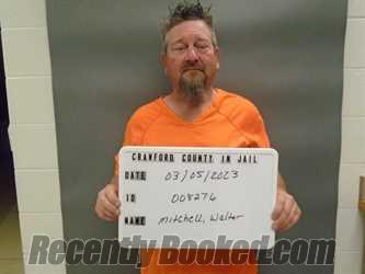 Booking photo from Crawford County, Indiana