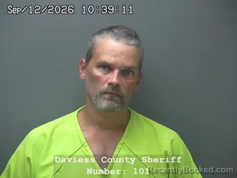Mugshot of Michael Robert Foote booked in Daviess County, Indiana on September 11, 2026