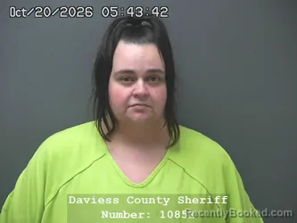 Mugshot of Erica Danaille Edouard booked in Daviess County, Indiana on October 19, 2026