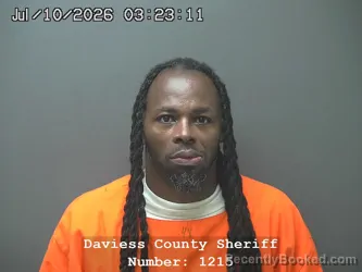 Mugshot of KELVIS DEION EDMOND booked in Daviess County, Indiana on July 9, 2026