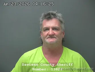 Mugshot of EARL THOMAS CLAPP booked in Daviess County, Indiana on June 22, 2026