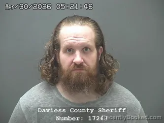 Mugshot of DONAL WESLEY KRUCHTEN booked in Daviess County, Indiana on April 29, 2026