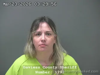 Booking photo from Daviess County, Indiana