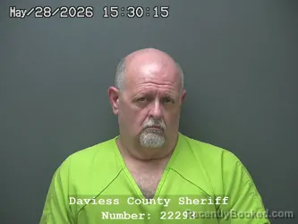 Mugshot of CHAD EARL SIPES booked in Daviess County, Indiana on May 28, 2026