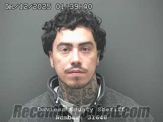 Booking photo from Daviess County, Indiana