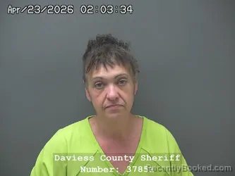 Mugshot of MARLEETA STEPHANIE APOLINAR booked in Daviess County, Indiana on April 20, 2026